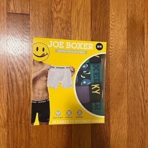 NIB Joe Boxer Cotton Stretch Smiley Face Theme Boxer Briefs Medium